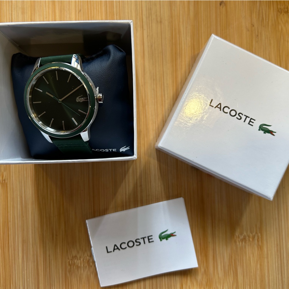 Lacoste Watch with 44mm Green Face with Green Silicone Band - Picture 5 of 5